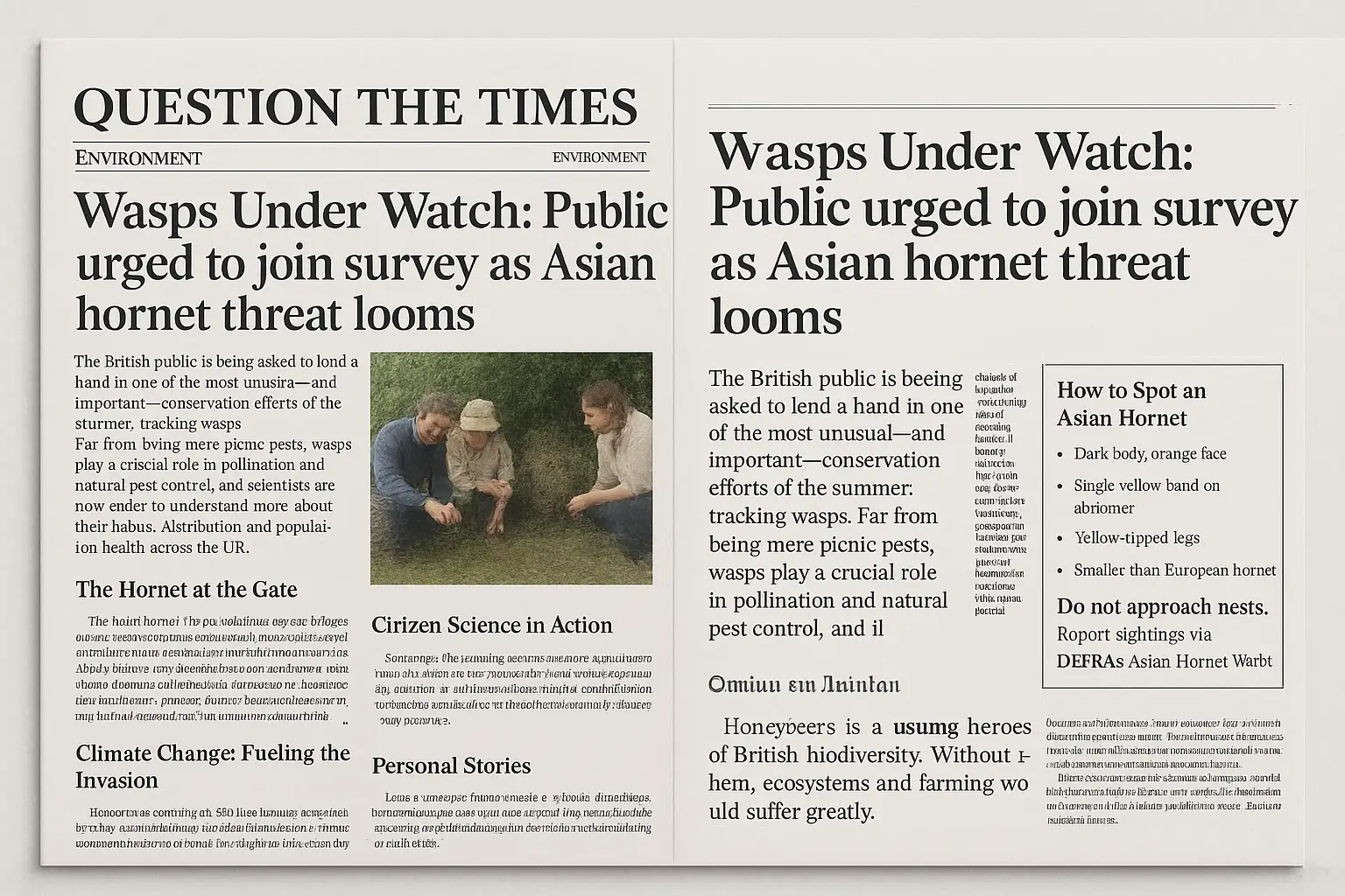 By Question The Times Environment Correspondent