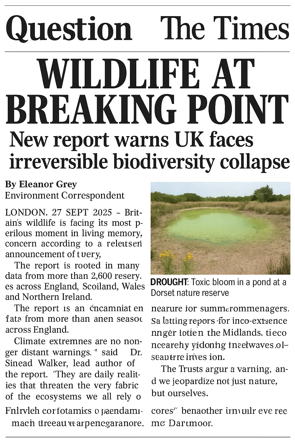 New Resilient Nature report reveals habitats stretched to breaking point by climate extremes and human pressures.